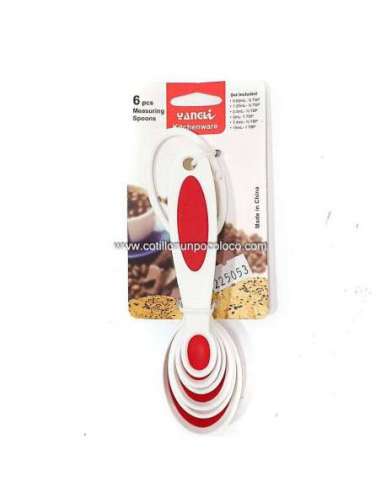 CUCHARAS MEDIDORAS BLANCAS x6