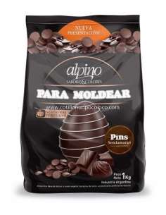 CHOCOLATE PINS ALPINO SEMIAMARGO X3 cajas 18Kg