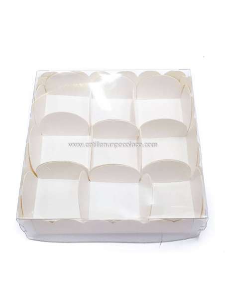 CAJA + 9 PETALOS PARA TRUFAS BLANCOS