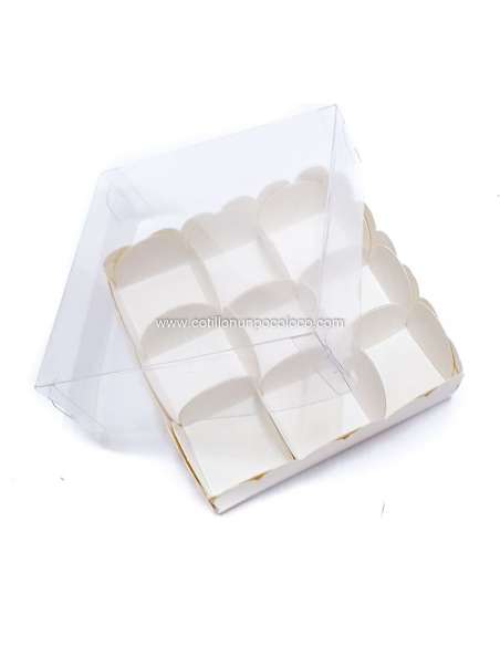 CAJA + 9 PETALOS PARA TRUFAS BLANCOS