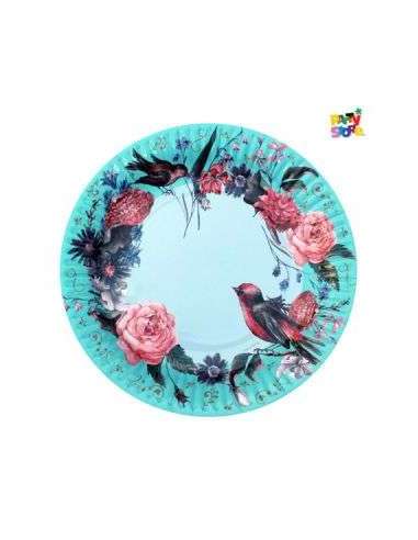 PLATO DE POLIPAPEL 17cm RUISEÑOR x6 DPC063