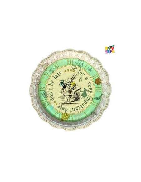 PLATO DE POLIPAPEL 17cm ALICIA x6 DPC064
