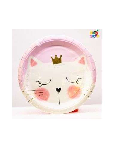 PLATO DE POLIPAPEL 17cm KITTY x6 DPC066