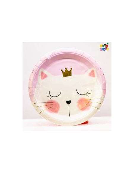 PLATO DE POLIPAPEL 17cm KITTY x6 DPC066