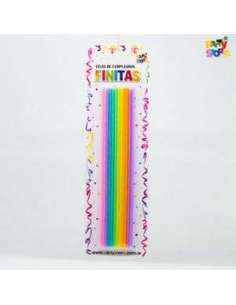 VELAS FINITAS 17cm NEON x24 VTSFL