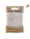 HILO BICOLOR BAKER TWINE BLANCO Y DORADO x10 mts HA10BL
