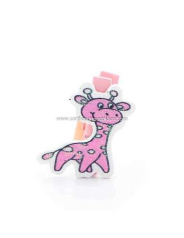 BROCHE JIRAFA ROSA