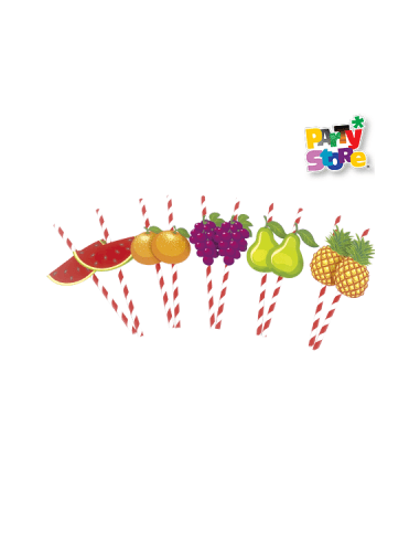 SORBETES DE POLIPAPEL DECORADO FRUTAS X10