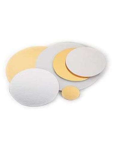 BANDEJA DISCO ORO/ PLATA 18cm 2 CARAS