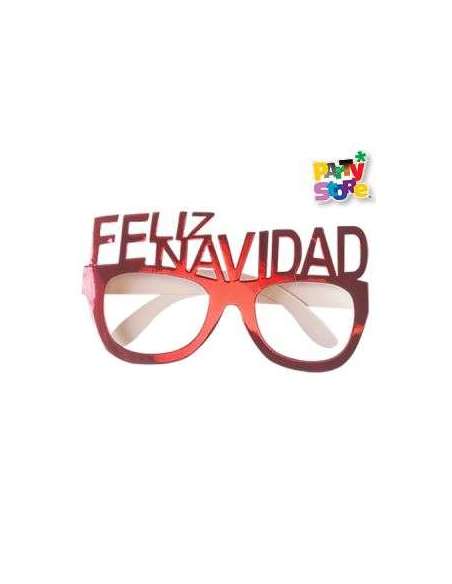 LENTES DE PAPEL FELIZ NAVIDAD x4 LEPNA