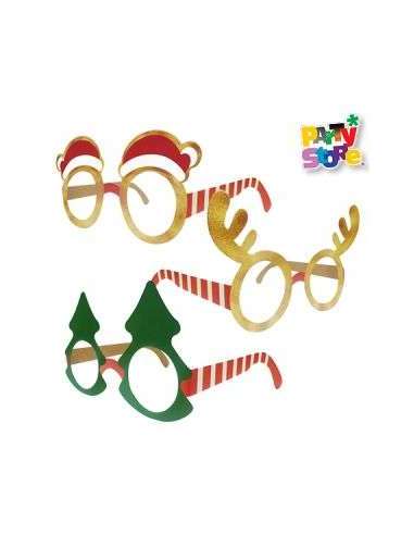 LENTES DE PAPEL NAVIDEÑOS x6 NA35