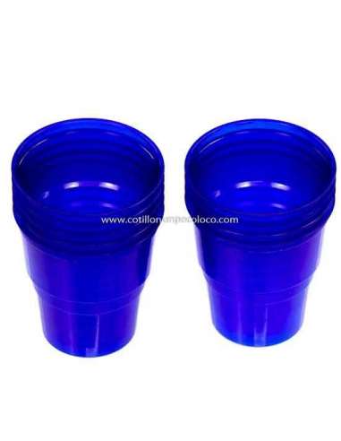 VASO 240cc ESCALONADO PLASTICO COLOR x1 AZUL