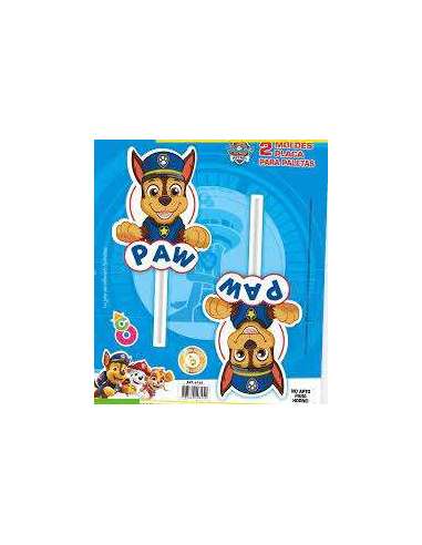 MOLDE PLACA PALETA PAW PATROL x2