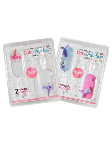 SETS DOBLE 2 PLACAS PALETAS MAGICO UNICORNIO