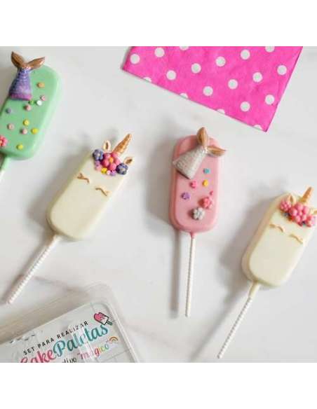 SETS DOBLE 2 PLACAS PALETAS MAGICO UNICORNIO