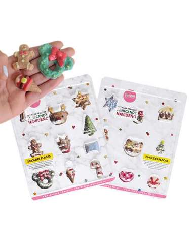 SETS DOBLE 2 PLACAS CANDY NAVIDEÑO