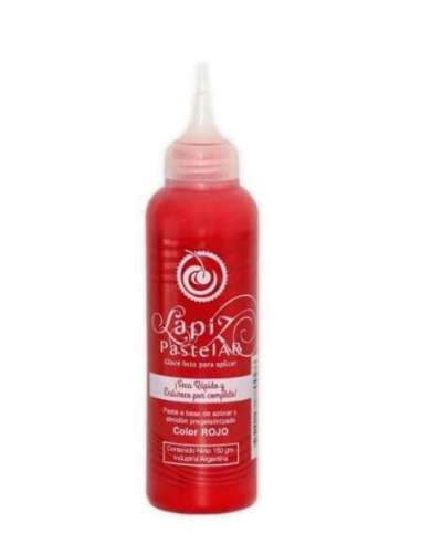 LAPIZ PASTELAR GLACE REAL SABORIZADO LISTO PARA USAR ROJO x150gr