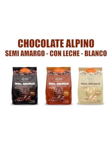 CHOCOLATE ALPINO PINS 3 CAJAS (18Kg) puede ser surtido