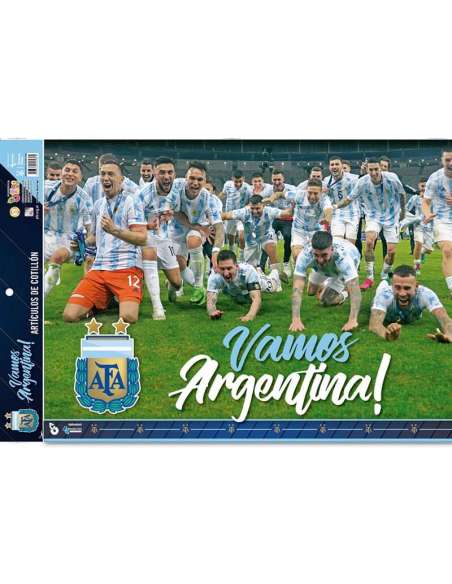 AFICHE FELIZ CUMPLE AFA SELECCIÓN ARGENTINA MUNDIAL x1