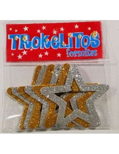 ESTRELLAS CALADAS GRANDES GIBREADAS 1,5mm x6