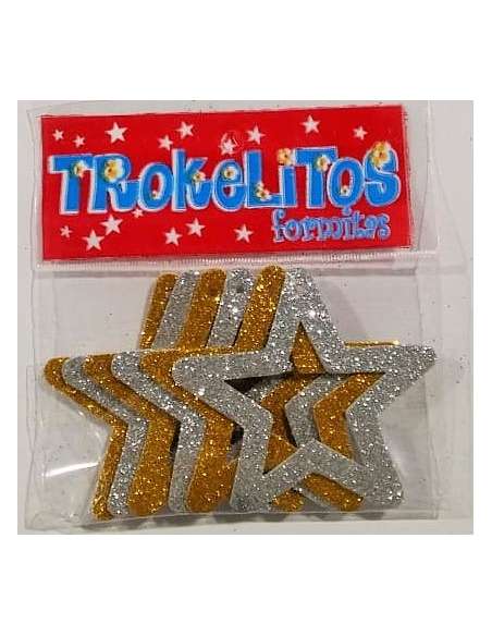 ESTRELLAS CALADAS GRANDES GIBREADAS 1,5mm x6