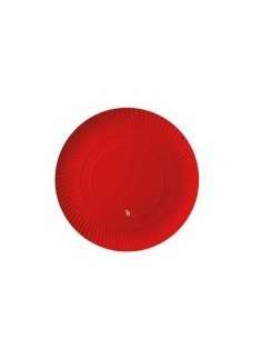 PLATO REDONDO GRANDE ROJO x8