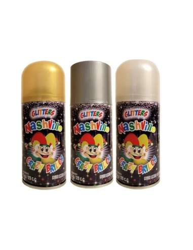 GLITTER EN AEROSOL x120cc CRAZY BRILLOS