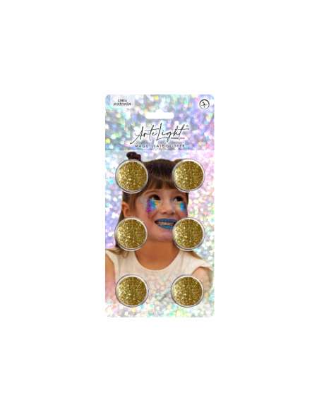 MAQUILLAJE GLITTER x6u x2gr DORADO