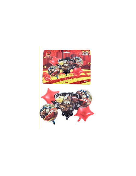 SET 5 GLOBOS METALIZADOS CARS