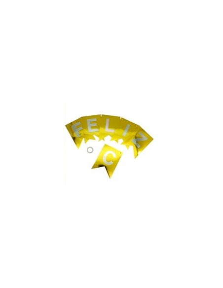 BANDERIN METALIZADO DORADO