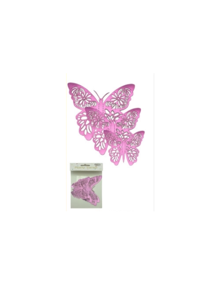 ADORNO MARIPOSA METALIZADO FUCSIA