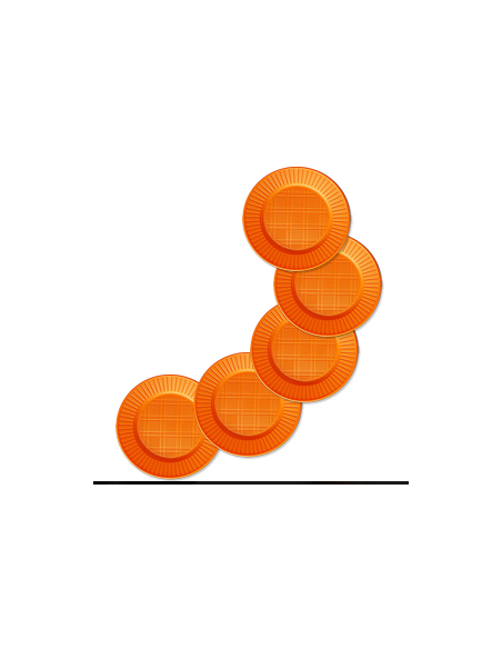 PLATO PS MODELO 17 x50u NARANJA