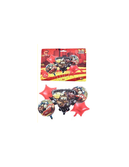 SET 5 GLOBOS METALIZADOS CARS (MATER)