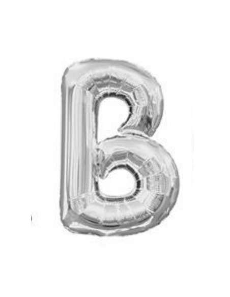 GLOBO LETRAS PLATEADAS B 16" x1