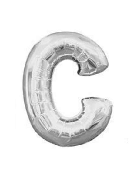 GLOBO LETRAS PLATEADAS C 16" x1