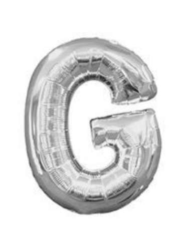 GLOBO LETRAS PLATEADAS G 16" x1