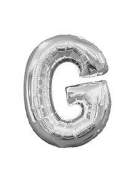 GLOBO LETRAS PLATEADAS G 16" x1