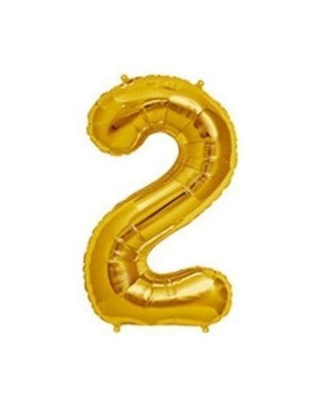 GLOBO NUMERO DORADO 2 26" x1