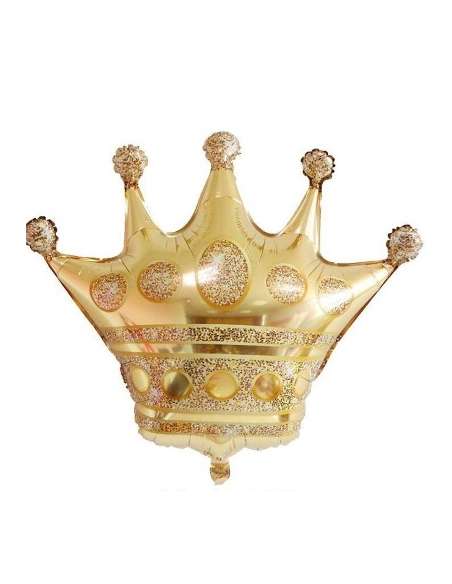 GLOBO CORONA DORADA 95x83cm x1