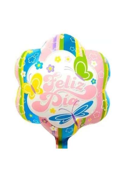 Globo foil 18" feliz dia flor multicolor