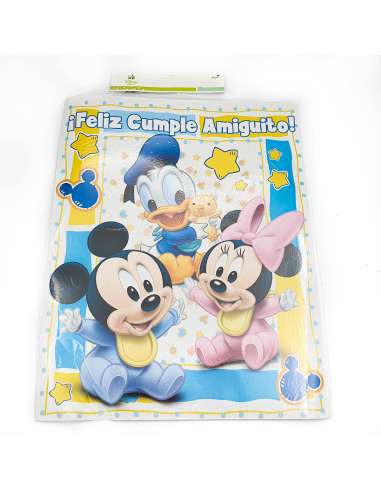 AFICHE PARA PUERTA DISNEY MICKEY Y MINNIE BEBE x1