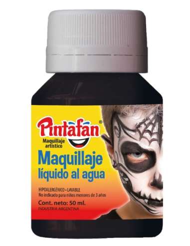 MAQUILLAJE LIQUIDO BRILLANTE AL AGUA 50ml NEGRO