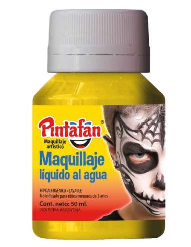 MAQUILLAJE LIQUIDO BRILLANTE AL AGUA 50ml AMARILLO