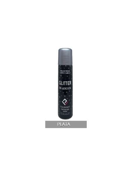 PINTAFAN EN AEROSOL GLITTER PLATA