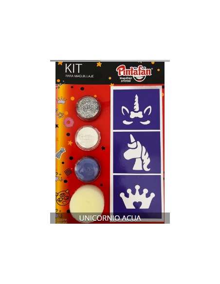 KITS MIX ACUA UNICORNIO ACUA 2 ACUA+GLITTER+ESPONJA+STENCIL