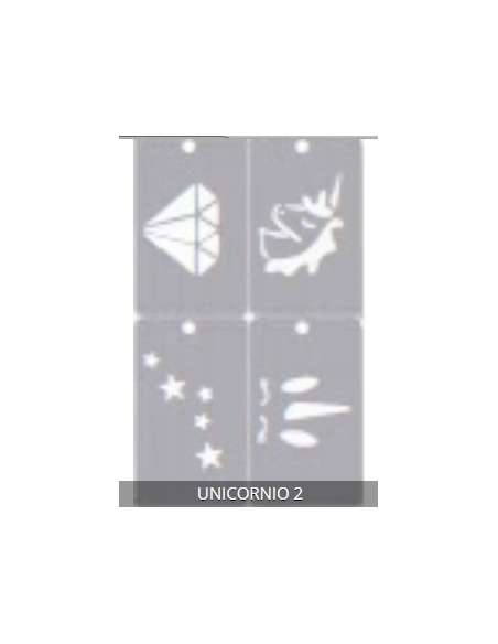STENCIL 4 EN 1 IDEAL MAQUILLAJE UNICORNIO 2