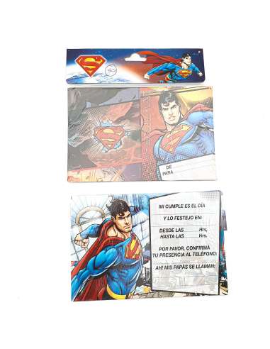 INVITACIONES SUPERMAN x10