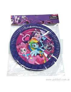 PLATO DE CARTON CHICAS PONY X 8