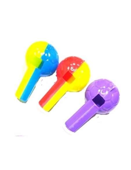 PITO PELOTA FLUOR CON BOLITA x6