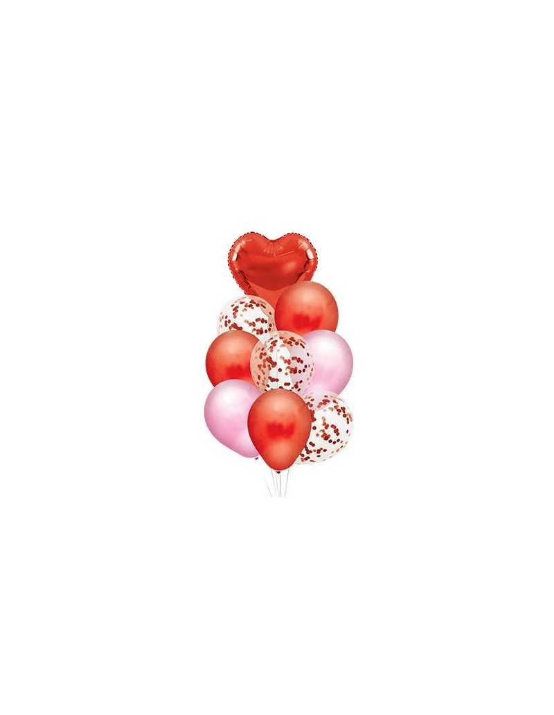 OVN GLBX SET 9 GLOBOS PREMIUM ROJO